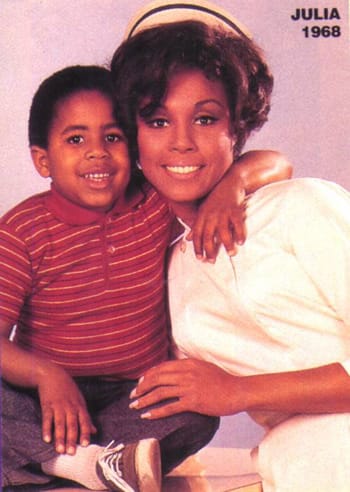 A picture of Diahann Carroll as Julia and Marc Copage as Corey, from the classic TV show Julia