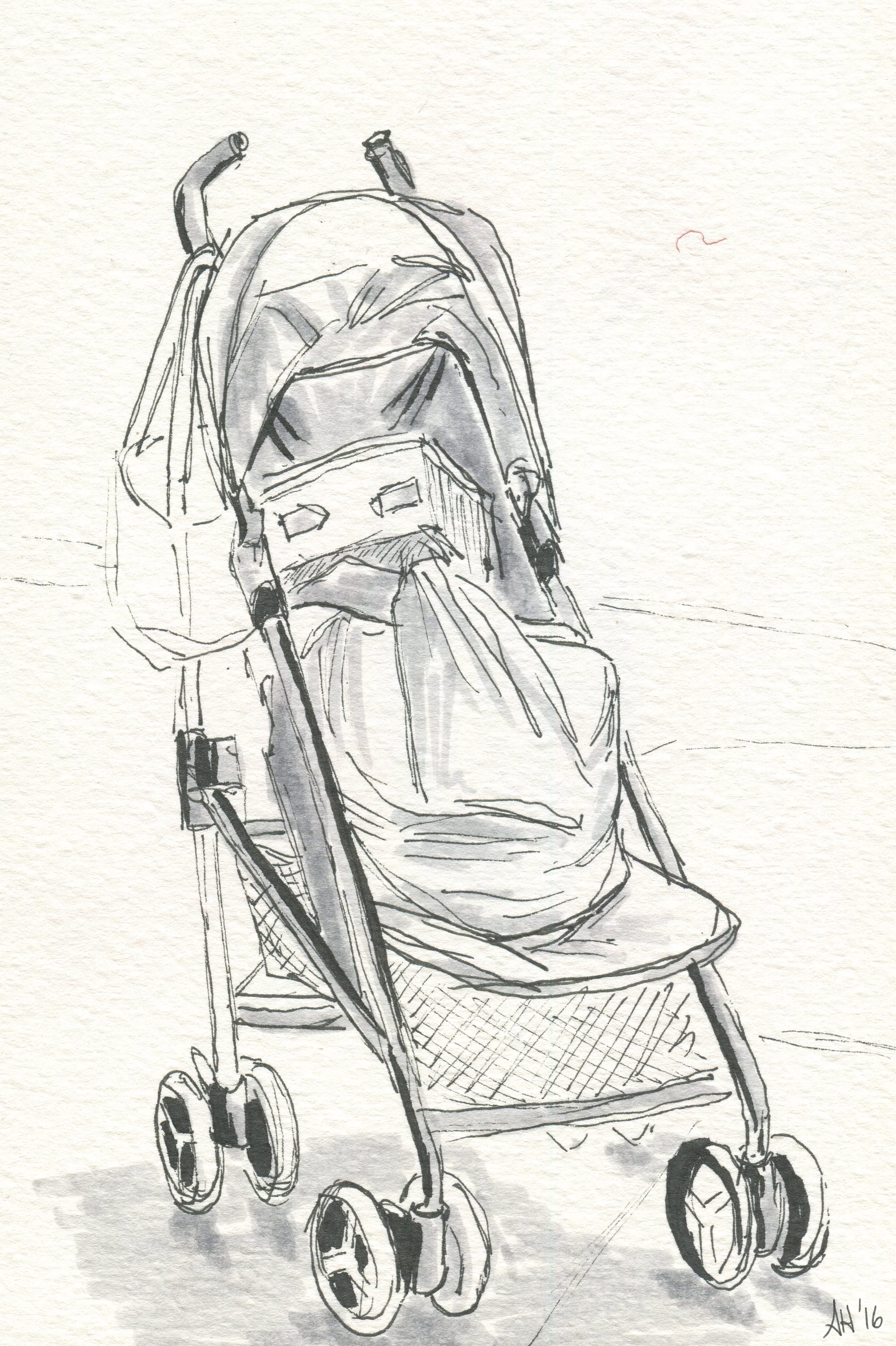 a sketch of a stroller by Alleanna Harris