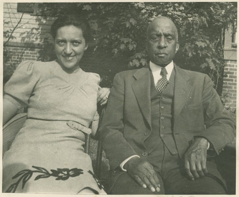 Jane Bolin posing with her father, Gaius C. Bolin. 1944. Courtesy of the New York Public Library.