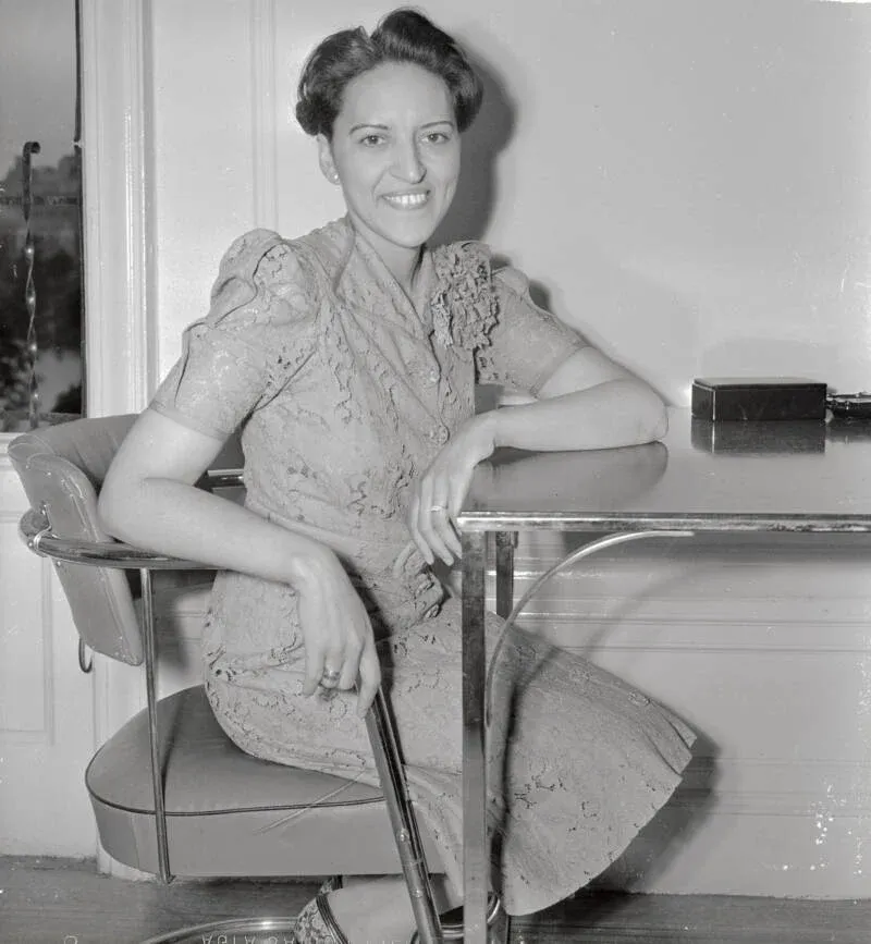 Young Jane Bolin, just sworn in by Mayor F.H. LaGuardia as a justice in the court of Domestic Relations in New York City.&nbsp;Courtesy of Bettmann Archives and Getty Images.