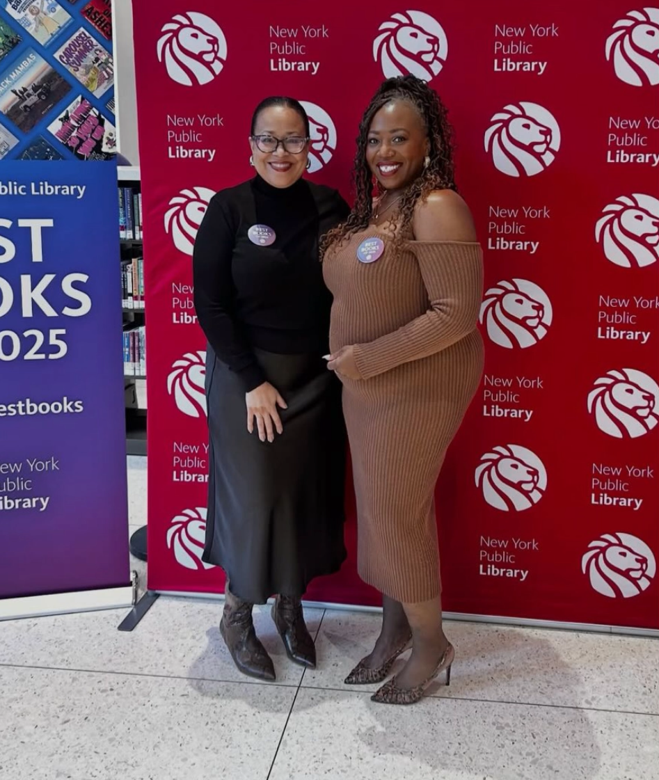 Ochún y Yo translator, Issa M. Mas, and author, Adiba Nelson at the NYPL Best Books of 2025 reception.