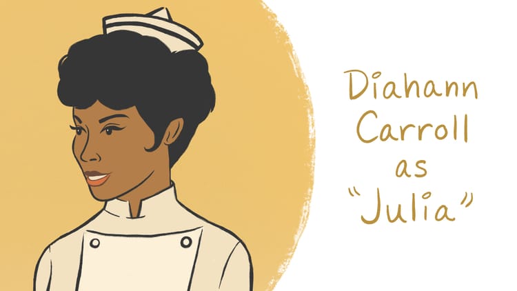 Diahann Carroll as "Julia," illustrated by Alleanna Harris