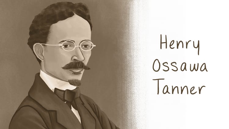 Henry Ossawa Tanner (1859-1937), the first Black painter to gain international acclaim. Illustration by Alleanna Harr