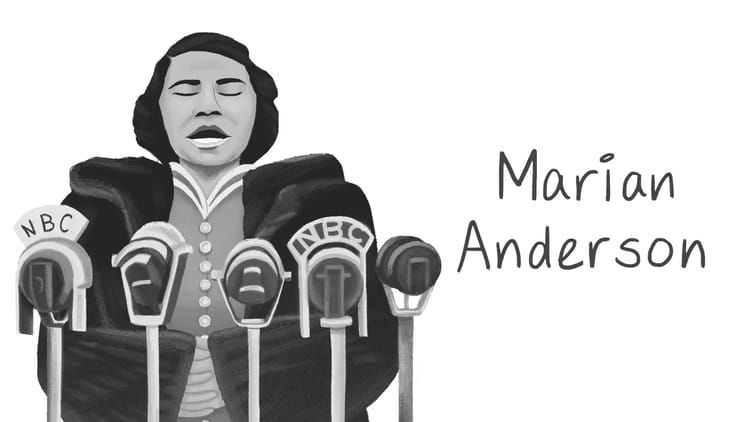 illustration of Marian Anderson by Alleanna Harris