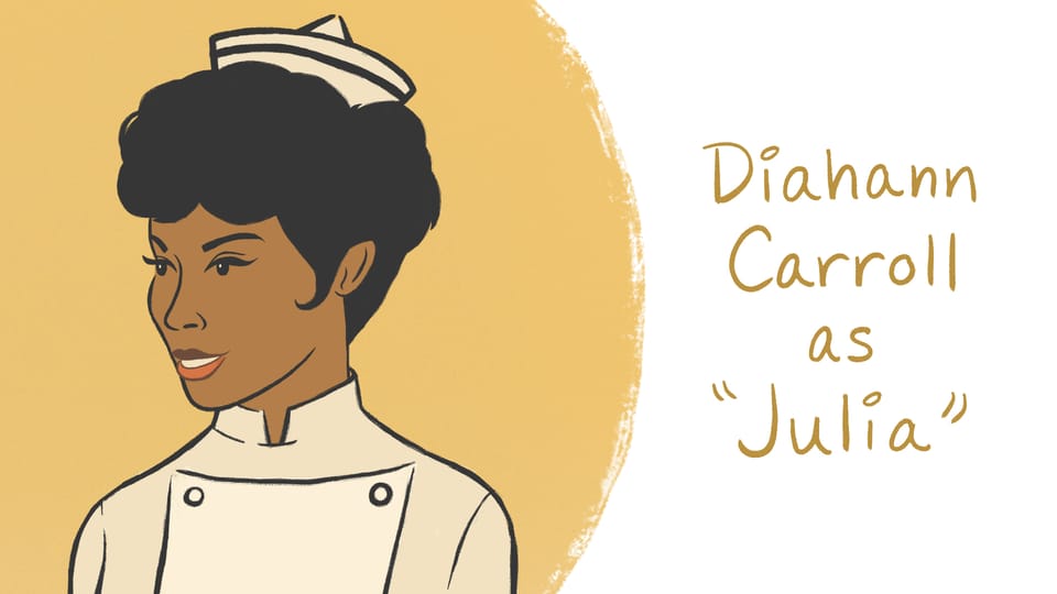Diahann Carroll as "Julia," illustrated by Alleanna Harris