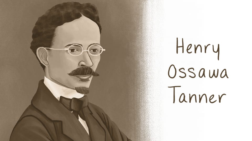 Henry Ossawa Tanner (1859-1937), the first Black painter to gain international acclaim. Illustration by Alleanna Harr