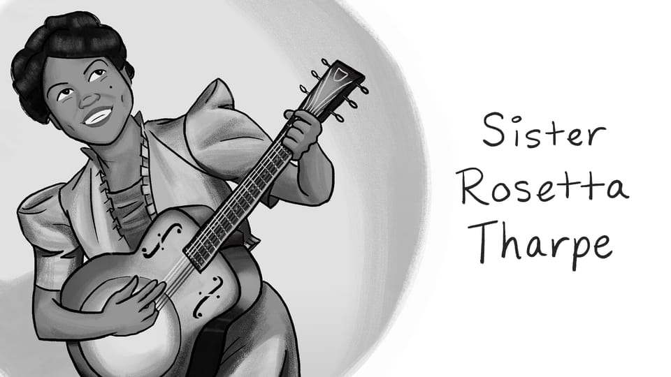 Sister Rosetta Tharpe, illustration by Alleanna Harris